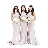 Bridesmaid Dresses Mermaid Long Spandex Formal Backless for Wedding Guest Dress