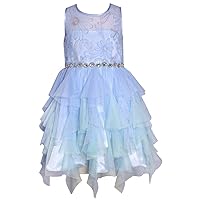 Bonnie Jean Girls 3M-16 Sequins Bodice Fairy Hem Mesh Dress
