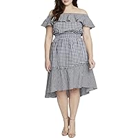 RACHEL Rachel Roy Women's Plus Size Ava Dress, Black/White, 1X