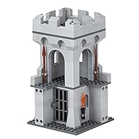MOOXI 232Pcs Medieval Walls High Corner 2 Building Block Set.It is a Great Way to Build Your Own Medieval Castle or Fortress.