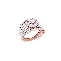 Jewels 14K Gold 1.08 Carat (H-I Color,SI2-I1 Clarity) Natural Diamond Band Ring