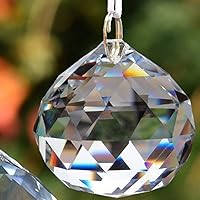 Clear Crystal Ball Prisms Feng Shui Suncatcher Decorating Hanging Faceted Prism Balls + Hanging Kit (1, 60mm)