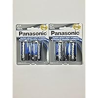 4Pc Size C Panasonic Batteries Super Heavy Duty Power Zinc Carbon