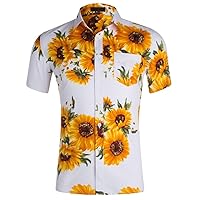 Mens Hawaiian Shirts XL Lightweight Hiking Shirt Mens Mens Beach Button Up Shirts Mens Crew Shirts Short Sleeve