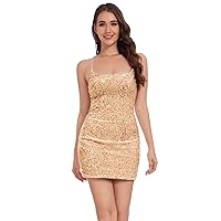 Short Sparkly Sequin Homecoming Dresses for Teens 2024 Tight Prom Cocktail Gown