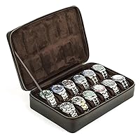 Watch Storage Case for Storage Travel & Display,Elegant Watch Storage Case - Leather Travel & Display Box for 12 Watches, Ideal for Secure Storage And Stylish Presentation