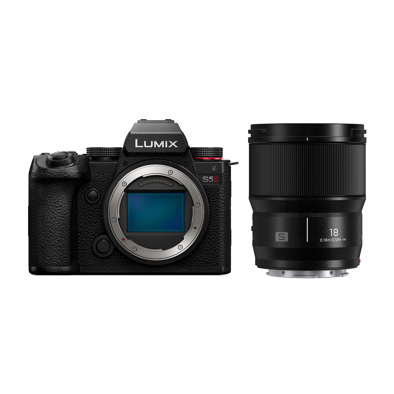 Panasonic LUMIX S5II Mirrorless Camera (DC-S5M2BODY) with LUMIX S Series 18mm F1.8 L-Mount Interchangeable Lens (S-S18)