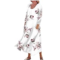 Cargo Skirt Spring Dresses Plus Size Tunic Tops for Women White Maxi Dress Winter Dresses for Women 2024 Long Sleeve Long Tshirt Dress for Women Semi Formal Dresses for Women White 3XL
