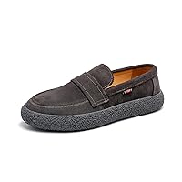 Men's Slip-On Suede Loafers Casual Anti Slip Breathable Office Flat Shoes
