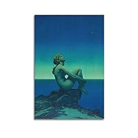 TauNy Maxfield Parrish Stars Poster Artworks Picture Print Wall Art Painting Canvas Gift Decor Homes Decorative 08x12inch(20x30cm)