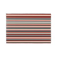 Fashion Striped Print Placemats for Dining Table Set of 6, Heat Resistant,Easy to Clean Non-Slip Place Mats