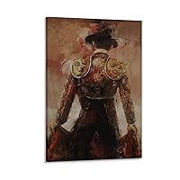 Spanish Bullfighter Painting Poster Poster Decorative Painting Canvas Wall Art Living Room Posters Bedroom Painting 24x36inch(60x90cm)