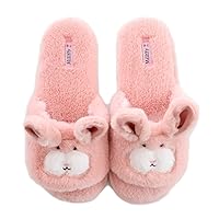 Millffy Open Toe Slippers for Women|Womens Cute Bunny cat Plush Fuzzy Dog Slippers|flip Flops Indoor House Thong Slide