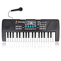 Kids Piano Keyboard, Piano for Kids with Microphone Portable Electronic Keyboards for Beginners 37 Keys Musical Toy for 3/4/5/6 Year Old Girls Boys