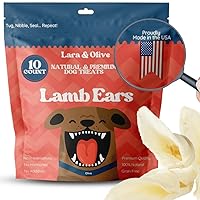 Premium Lamb Ears for Dogs | Natural Lamb Dog Treats | Puppy Training Treats | High Protein, Low Fat | Made in USA | Great for Small to Medium Dogs