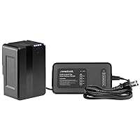 Westcott MV95 Mini V-Mount 14.8V Lithium-ion Battery (95Wh) & Charger Kit - Portable V-Mount Battery for Photography and Video Lighting and Camera Accessories