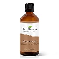 Plant Therapy Clove Bud Essential Oil 100% Pure, Undiluted, Natural Aromatherapy, Therapeutic Grade 100 mL (3.3 oz)