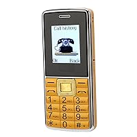 Unlocked GSM 2G Dual SIM Cell Phone, Loud Button, Loud Volume, MP3, FM, Recording, Flashlight, Calculator, Calendar and More for Elderly Parents (Gold)