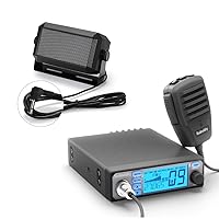 [with External Speaker] Radioddity CB-500 CB Radio Mobile Transceiver with Noise Reduction, AM FM, 4W Power Output, Instant Emergency Channel 9/19, Support PA System + 5W Mini Soeaker with 71