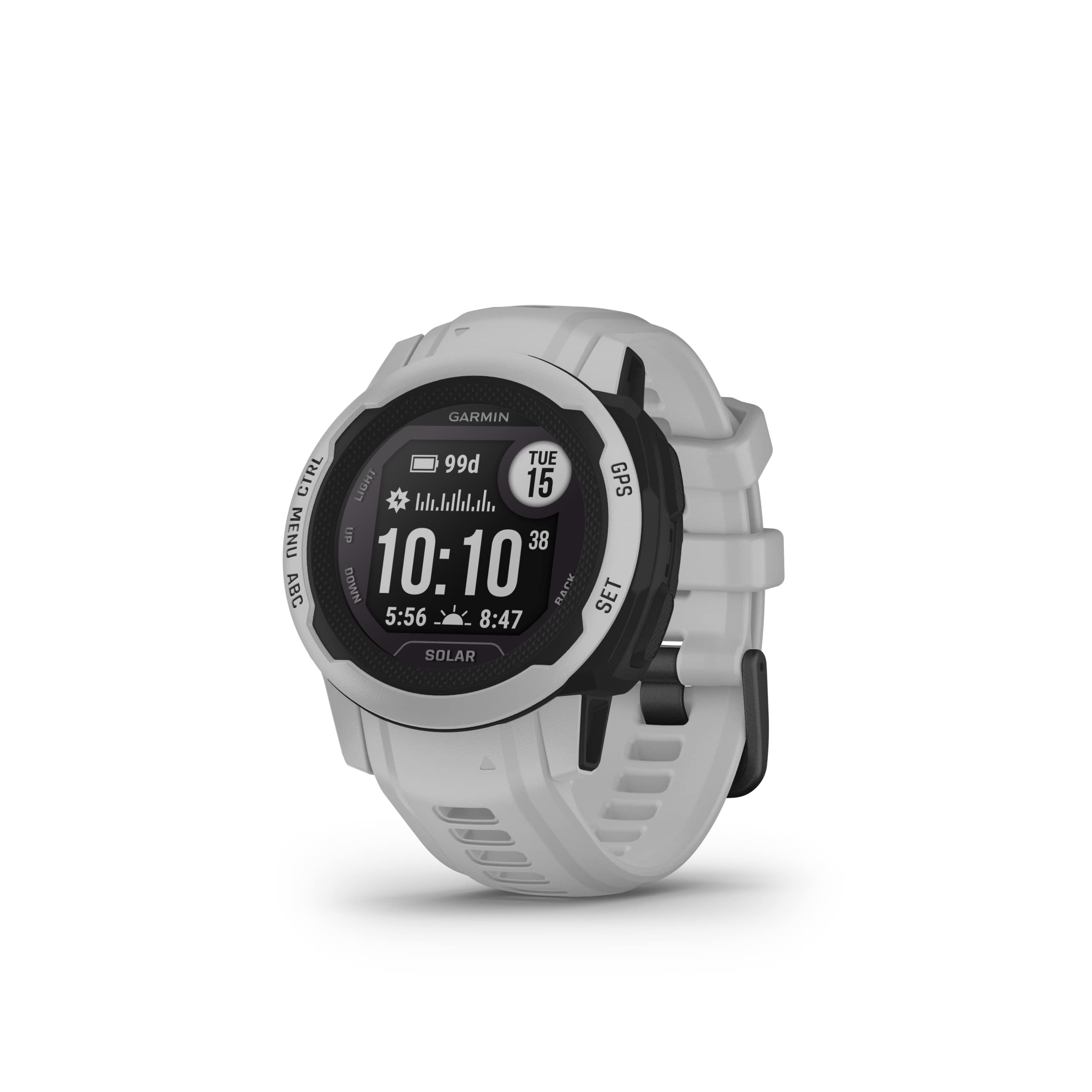 Garmin Instinct 2S Solar, Smaller-Sized GPS Outdoor Watch, Solar Charging Capabilities, Multi-GNSS Support, Tracback Routing, Mist Gray