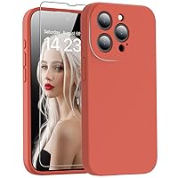 Goodon Designed for iPhone 15 Pro Case with Screen Protector - Slim Fit Silicone Cover - Soft Microfiber Lining - Shockproof Protective Phone Case for Men Women Girls 6.1