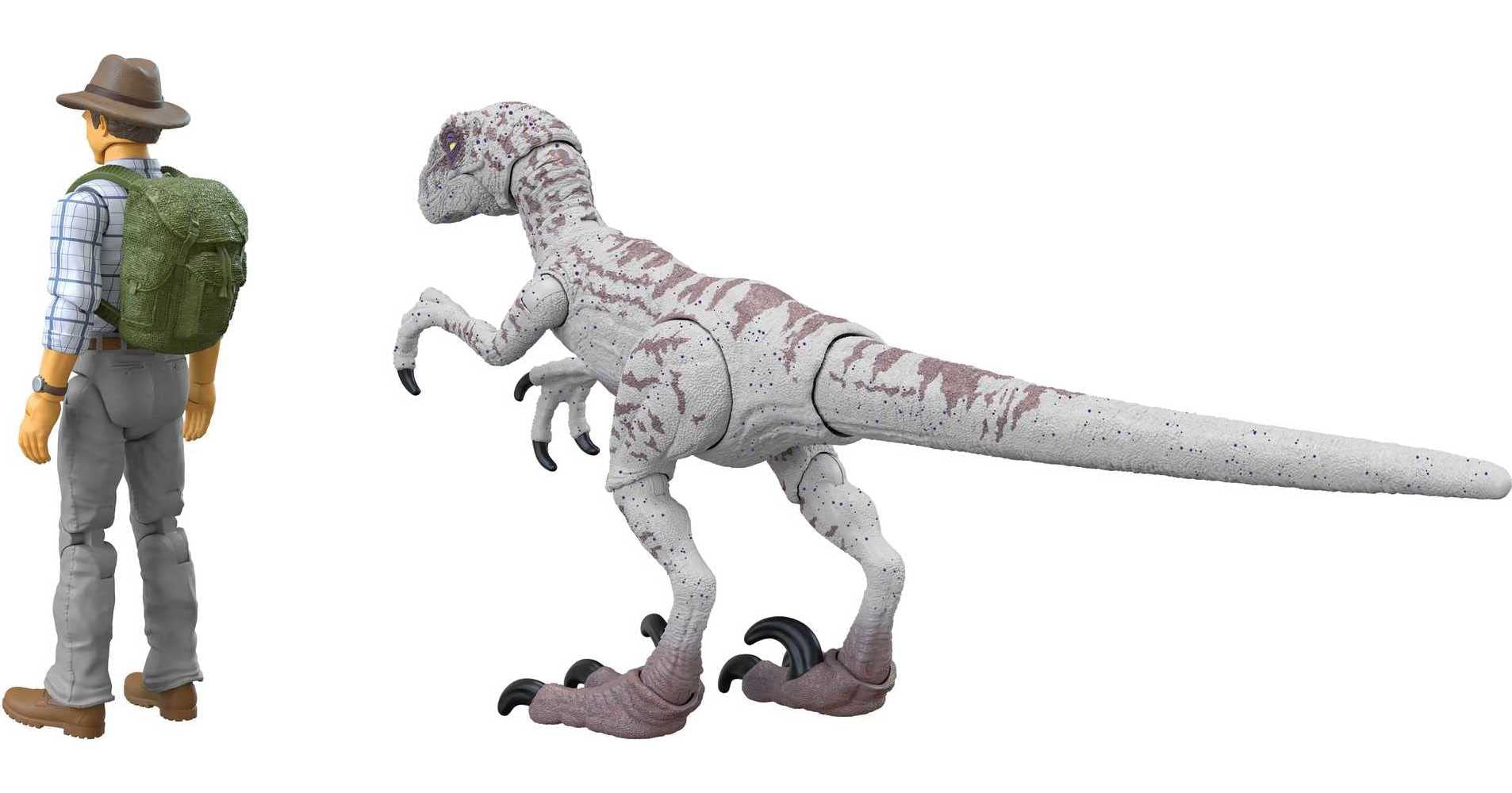 Jurassic World Jurassic Park III Hammond Collection Dr. Alan Grant & Velociraptor Pack, Raptor Egg Accessories (Amazon Exclusive)