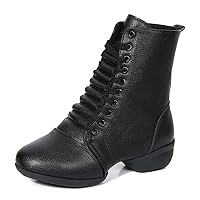 AOQUNFS Women's Dance Sneakers High Top Modern Dance Shoes Jazz Boots with Split Sole,Model 1817-1