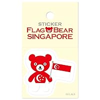 Moon Graphic Flag Bear Sticker Singapore S FBS34