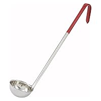 Winco 2 Oz. Red Ladle, Stainless Steel (LDC-2)