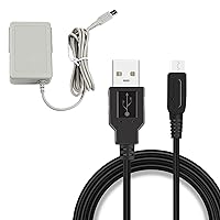 3DS Charger Bundle, 1 Pack Charger and 1 Pack Charging Cable for Nintendo New 3DS XL New 3DS 3DS XL 3DS New 2DS XL New 2DS 2DS XL 2DS DSi DSi XL