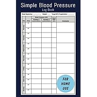 Simple Blood Pressure Log Book: Easy Tracking for Better Health