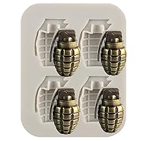Grenade Fondant Silicone Mold For Cake Decorating Cupcake Topper Candy Chocolate Gum Paste Polymer Clay Set Of 1