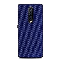 Compatible with OnePlus 7 Pro Case Full Cover Ultra Thin Matte Anti Slip Scratch Resistant Carbon Fiber Fashion Creativity Anti-Fall Soft Shell (Blue)