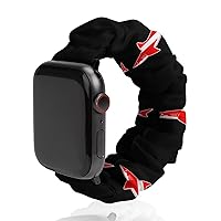 Shark Silhouette Scuba Diver Watch Band Soft Scrunchie Watch Strap Sport Strap Compatible with