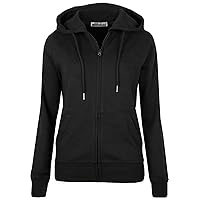 Slim Fit Women's Casual Full-Zip Hoodie Lightweight Long Sleeve Sweatshirt Casual Jacket with Pocket