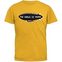 Old Glory The World is Yours Blimp Gold Adult T-Shirt - X-Large