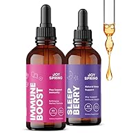 JoySpring Immune Boost & SleepBerry Supplement Set - Natural Supplement Drops to Promote Restful Sleep and Immune Function - Help Protect Your Child's Health - Comes in Convenient Liquid Form with Dr
