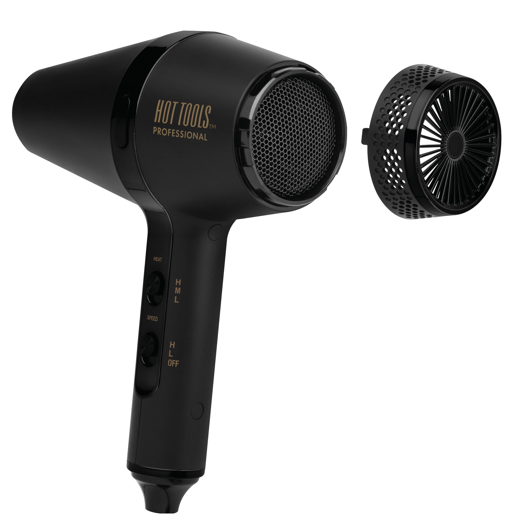 HOT TOOLS Pro Artist Black Gold Infrared Ionic™ Salon Dryer | Fast Drying, Styling and Smooth Results (Black)