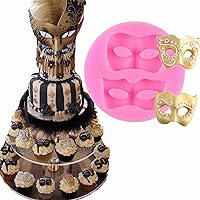 Anyana Masquerade Mask cake border mould cake Fondant silicone gum paste mold for Sugar paste fancy party cupcake decorating topper decoration sugarcraft icing biscuit decor