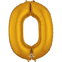 Anagram Number 0 Gold Foil Balloon, 34