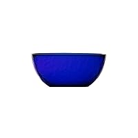 Los Cabos Glass Dinnerware and Drinkware Collection Cobalt 6 Inch Cereal Salad Fruit Bowl, 21oz (Set of 4)