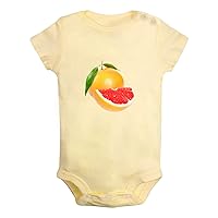 Fruit Graperfruit Image Print Rompers Newborn Baby Bodysuits Infant Jumpsuits Novelty Outfits Clothes