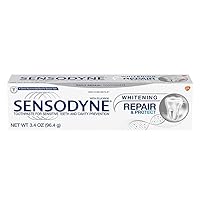 Sensodyne Repair and Protect Whitening Toothpaste, Toothpaste for Sensitive Teeth and Cavity Prevention, 3.4 oz