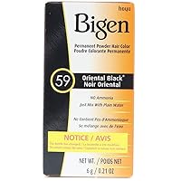 Permanent Powder Hair Color 59 Oriental Black 1 ea (Pack of 8) Bigen Permanent Powder Hair Color 59 Oriental Black 1 ea (Pack of 8)
