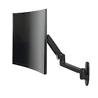 LX Single Monitor Arm, VESA Wall Mount – for Monitors Up to 34 Inches, 7 to 25 lbs – Matte Black