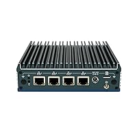 HUNSN Din Rail Side Mount Micro Firewall Appliance, Mini PC, OPNsense, VPN, Router PC, N100, RX17b, AES-NI, SIM Slot, COM, 4 x 2.5GbE I225-V B3, HDMI, DP, TPM2.0, 4G RAM, 32G SSD