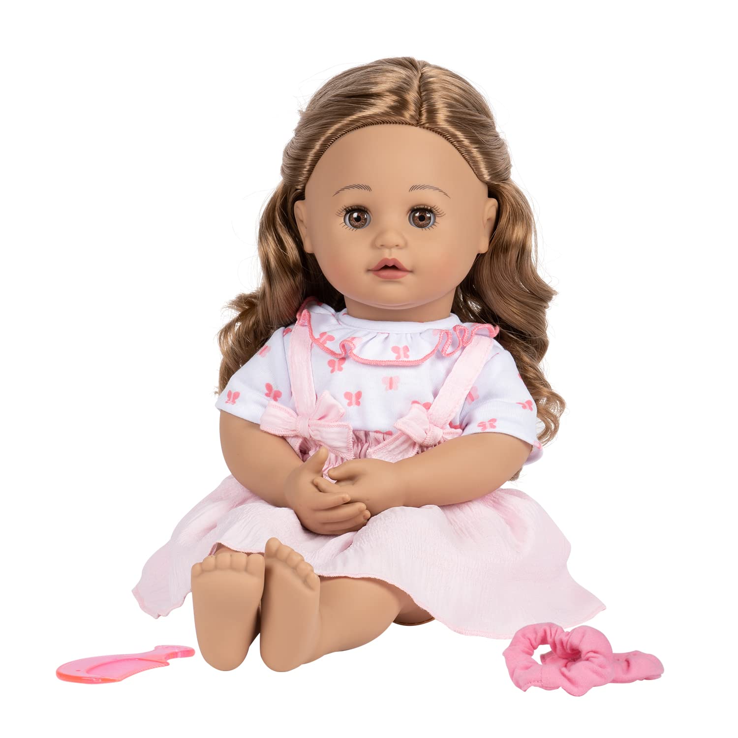 Adora My Sweet Hair Style Doll Sofia, 15 inch Toddler Doll with Silky Soft Long Brown Hair, Open/Close Brown Eyes & Medium Skin Tone