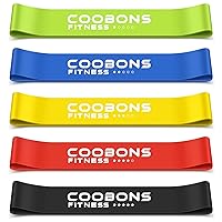 Resistance Bands for Working Out, Women & Men Exercise Bands Set, with Carry Bag, Instruction Guide, for Whole-Body Fitness, Booty, Leg, Arm, Stretching, Physical Therapy, Strength Training - Set of 5