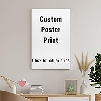 Custom Poster Personalized Canvas Prints with Your Photos Wall Art Pictures Ideal for Home Decor Gifts (Frame-style, 08×12inch(20×30cm))