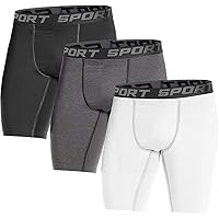 Men's Athletic Compression Shorts Running 3 Pack Tight Sports Shorts